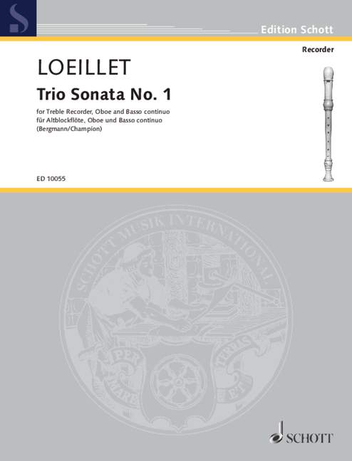 Trio Sonata No. 1 F major op. 1/1, treble recorder, violin (oboe, tenor recorder) and piano (harpsichord)