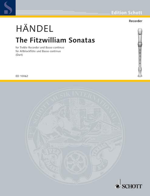 The Fitzwilliam Sonatas, treble recorder (flute) and basso continuo, score and parts