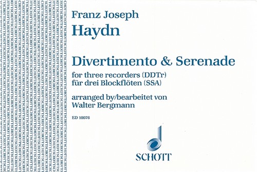 Divertimento and Serenade, 3 recorders (SSA), performance score