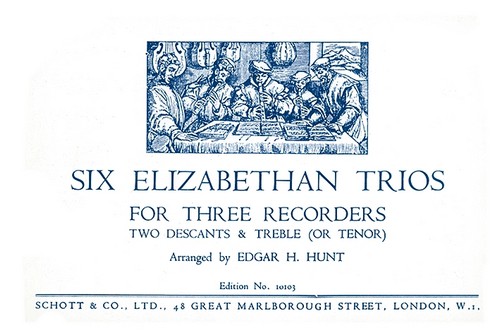 Six Elizabethan Trios, 3 recorders (SSA/SST), performance score