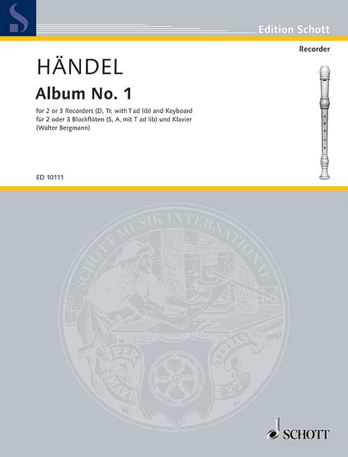 Album No. 1, 2-3 recorders (SA/T); piano ad lib., score and parts