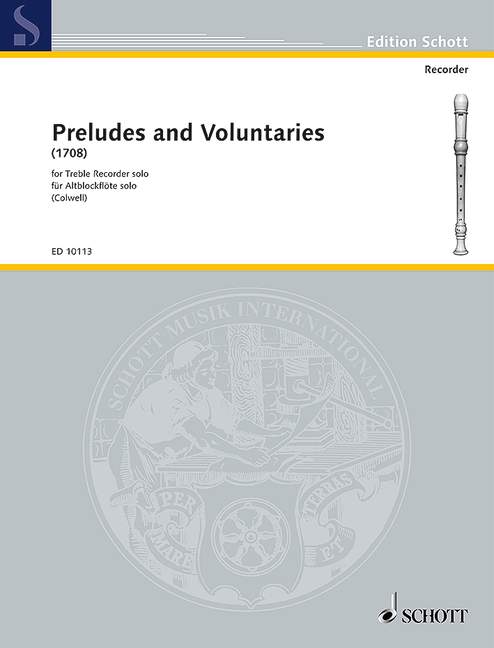 Preludes and Voluntaries, treble recorder