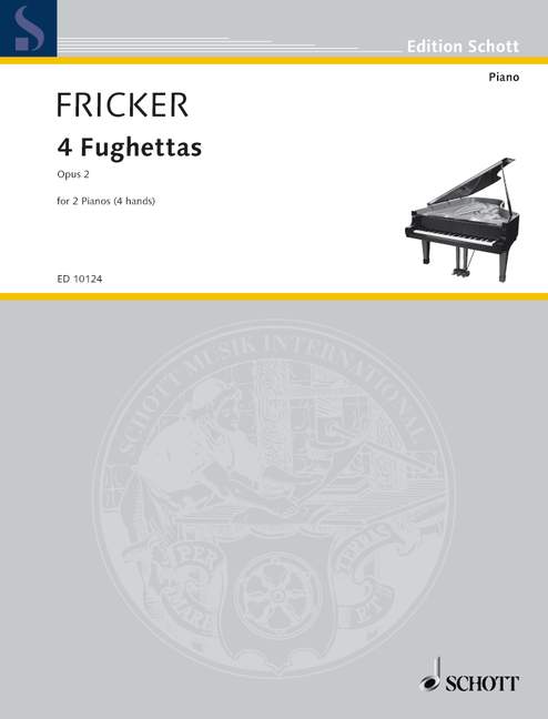4 Fughettas op. 2, 2 pianos (4 hands). 9790220127885 4 Fughettas op. 2, 2 pianos (4 hands). 9790220127885