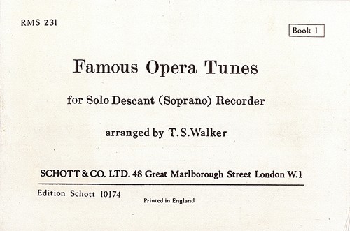 Famous Opera Tunes Vol. 1, descant recorder. 9790220120084