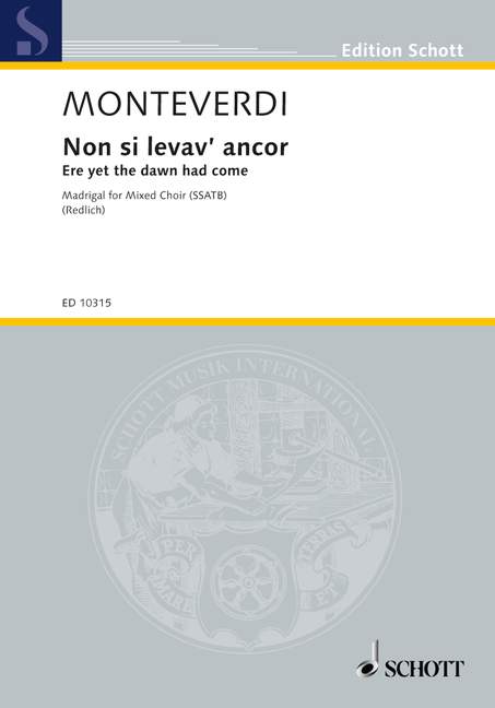 Madrigale, Non si levav' ancor, mixed choir (SSATB), choral score. 9790220120428