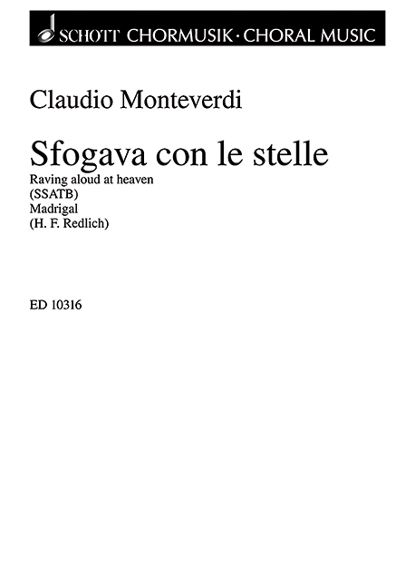 Madrigals, Sfogava con le stelle, mixed choir (SSATB), choral score