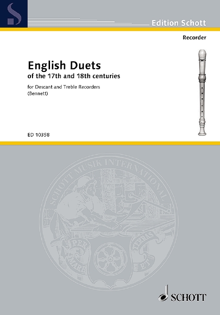 English Duets, of the 17th and 18th centuries, soprano- and treble recorder. 9790220102233