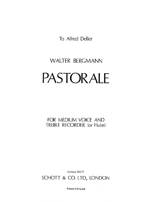 Pastorale, alto and treble recorder (flute)