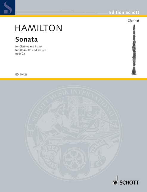 Sonata op. 22, for clarinet and piano, clarinet and piano, score and part. 9790220132124