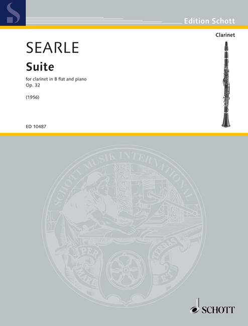 Suite op. 32, for clarinet and piano, clarinet in Bb and piano, score and part