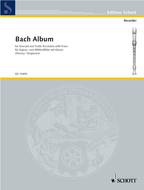Bach Album, 2 recorders (SA) and piano, score and parts. 9790220102806