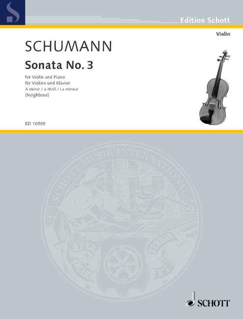 Sonata No. 3 A Minor op. posth., violin and piano. 9790220102899