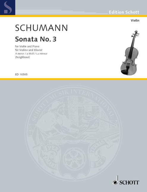 Sonata No. 3 A Minor op. posth., violin and piano