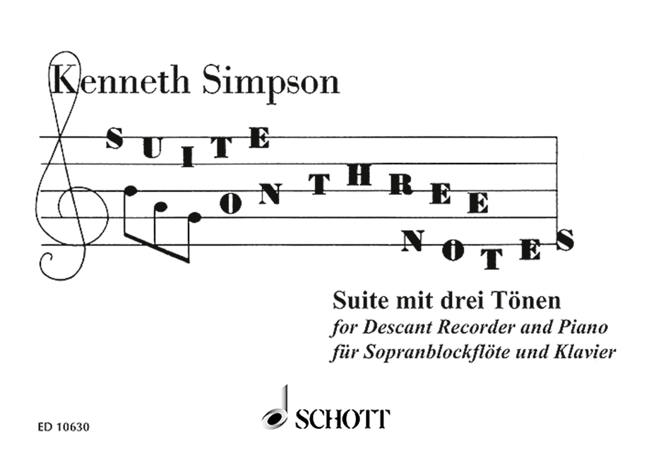 Suite on 3 Notes, descant recorder and piano