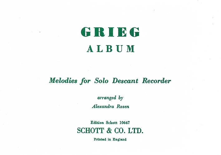 Album with Melodies, descant recorder