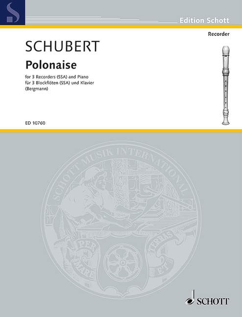 Polonaise, 3 recorders (SSA) and piano, score and parts