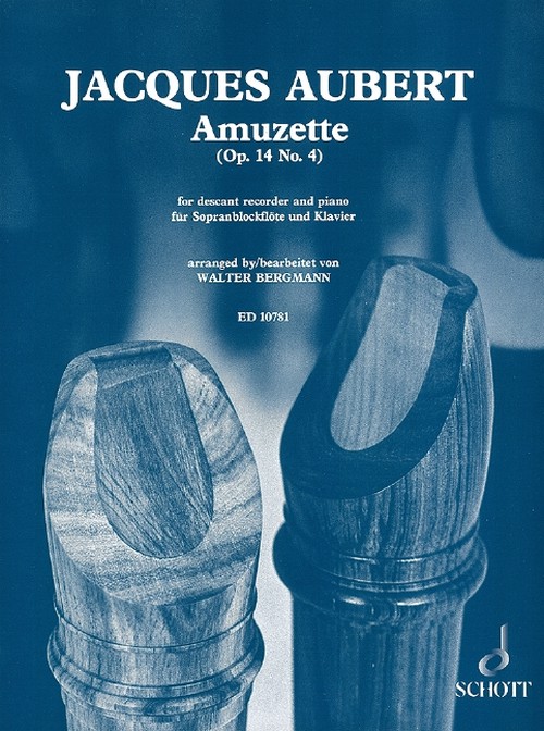 Amuzette op. 14/4, descant recorder and piano, performance score. 9790220104954