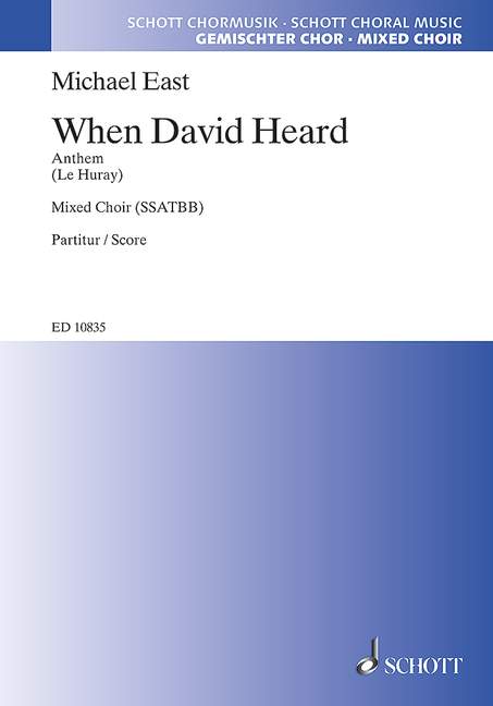 When David Heard, mixed choir (SSATBB), choral score. 9790220120855