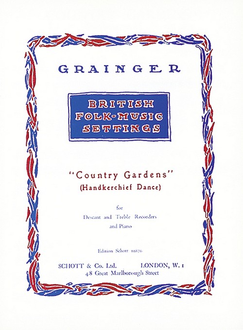 Country Gardens, Handkerchief Dance, 2 recorders (SA) and piano, score and parts