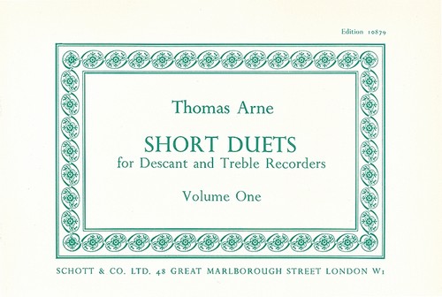 Short Duets Vol. 1, soprano- and treble recorder, performance score