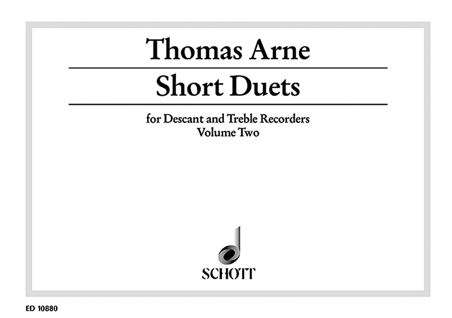 Short Duets Vol. 2, soprano- and treble recorder, performance score. 9790220105654