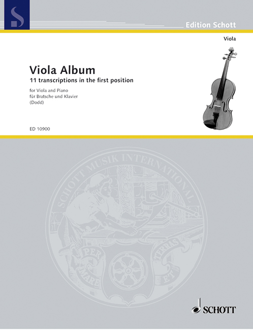 Viola Album, 11 transcriptions in the 1st position, viola and piano. 9790220105821