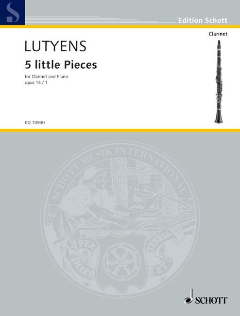 5 little Pieces op. 14/1, clarinet and piano