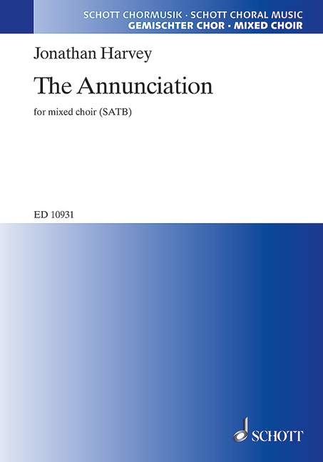 The Annunciation, mixed choir (SATB) with organ, score. 9790220106163