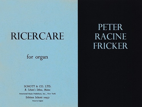 Ricercare op. 40, organ