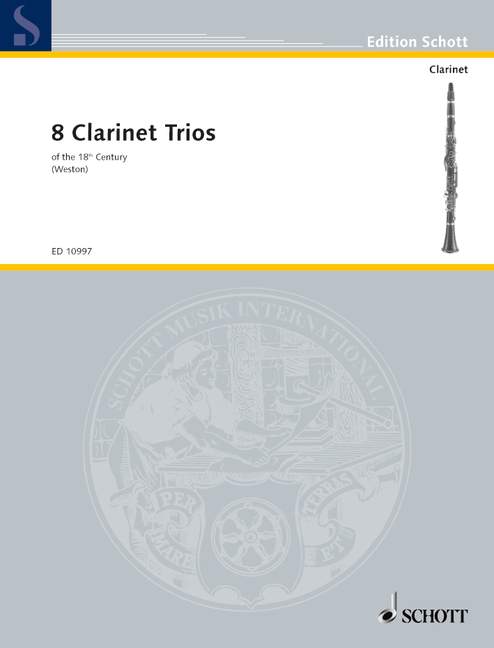 8 Clarinet Trios, of the 18th Century, 3 clarinets, performance score. 9790220107290