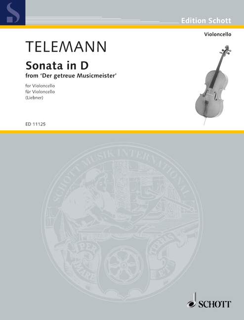 Sonata in D, from Der getreue Musicmeister, cello. 9790220130038