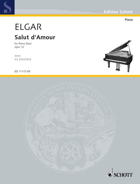 Salut d'Amour op. 12, piano (4 hands). 9790220122699