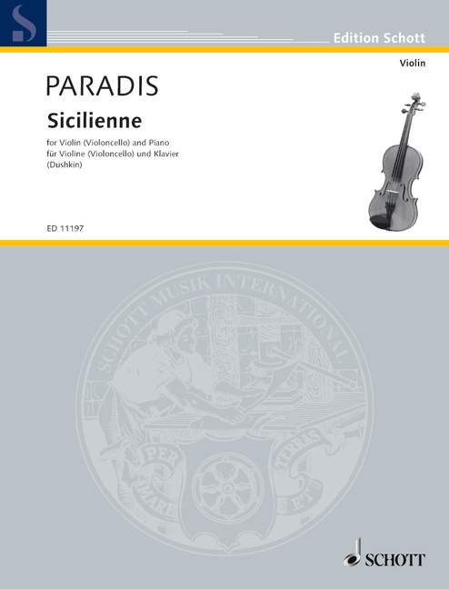 Sicilienne, violin (cello) and piano