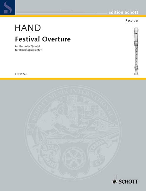 Festival Overture, 5 recorders (SAATB), score and parts