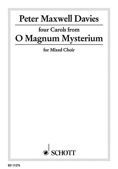 Four Carols op. 13a, from Magnum Mysterium, mixed choir (SATB) a cappella or with string quartet or 4 woodwinds ad lib., score. 9790220109317