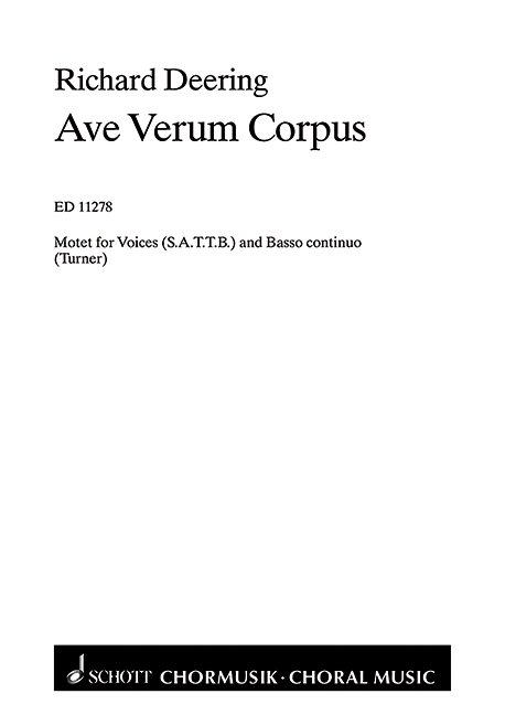 Ave verum corpus, mixed choir (SATTB) a cappella and organ, score