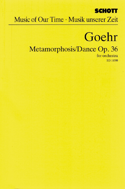 Metamorphosis / Dance op. 36, orchestra, study score