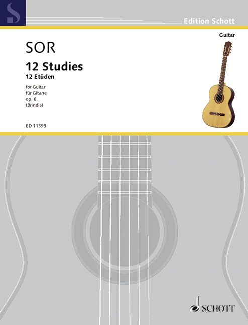 12 Studies op. 6, guitar. 9790220109898