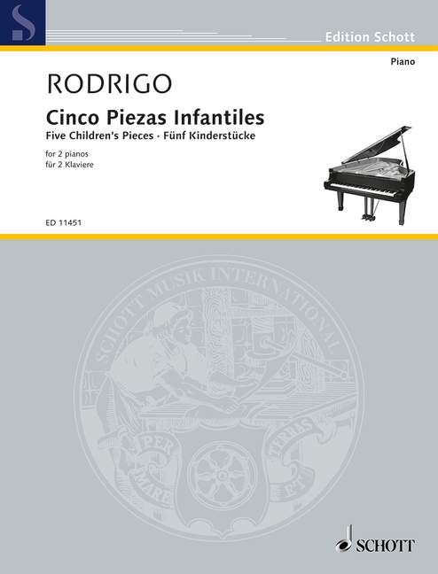 Five ChildrenŽs Pieces, Transcription, 2 pianos. 9790220110443