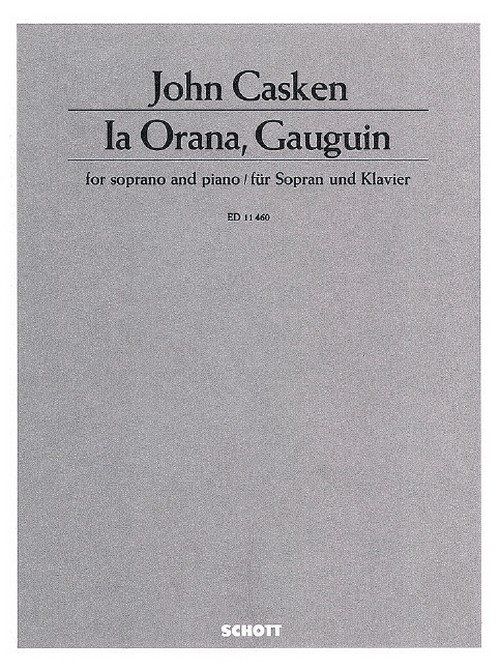 La Orana, Gauguin, for soprano and piano, soprano and  piano. 9790220110535