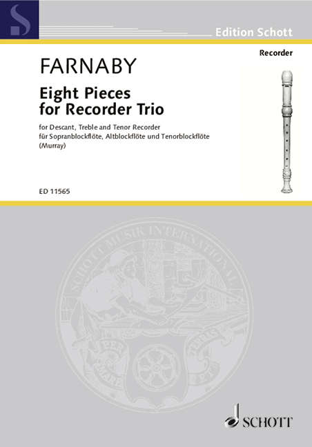 Eight Pieces, 3 recorders (SAT), performance score. 9790220111396