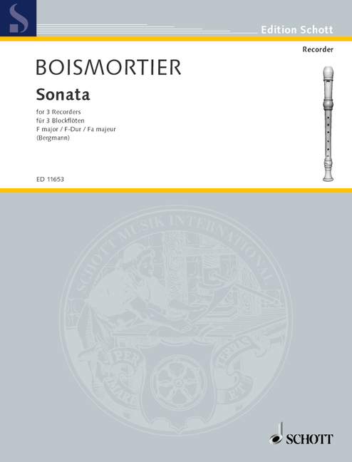 Sonata in F op. 7/1, 3 treble recorders, performance score. 9790220111761