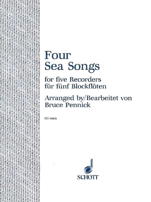 Four Sea Songs, 5 recorders (SiATTB/SiSSTB/SiSATB), performance score. 9790220112607