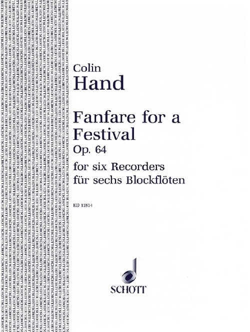 Fanfare for a Festival op. 64, 6 recorders (SSATTB), score and parts