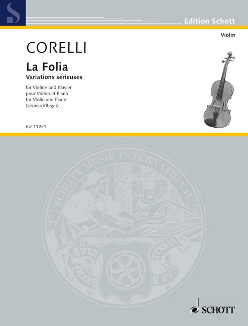 La Folia, Variations sérieuses. Violin and piano. 9790220129278