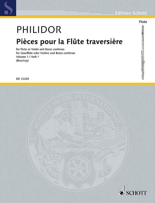 Pièces pour la Flûte traversière Vol. 1, flute (violin) and basso continuo. 9790220114083