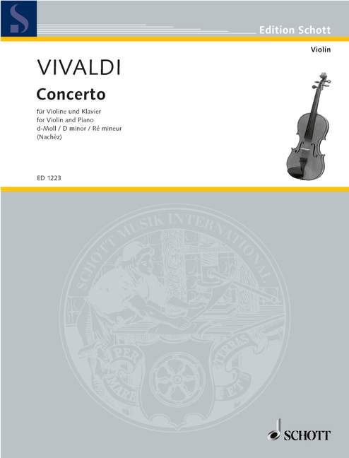 Concerto in D Minor RV 244/PV 263, violin and strings, piano reduction with solo part