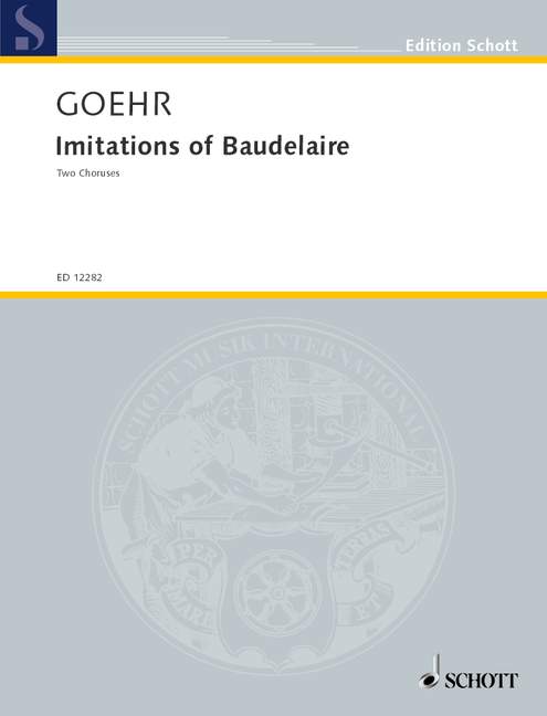 Imitations of Baudelaire op. 47, for mixed chorus a cappella, mixed choir a cappella, score