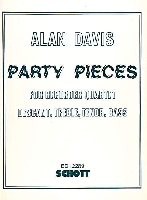 Party Pieces, 4 recorders (SATB), score and parts. 9790220114786