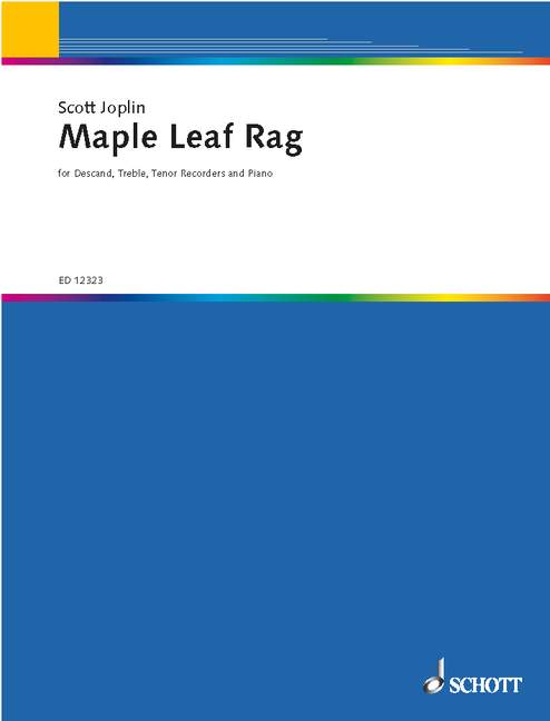 Maple Leaf Rag, 3 recorders (SAT) and piano, score and parts